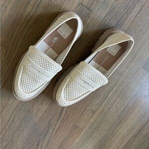 Dolce Vita Beige Perforated Loafers